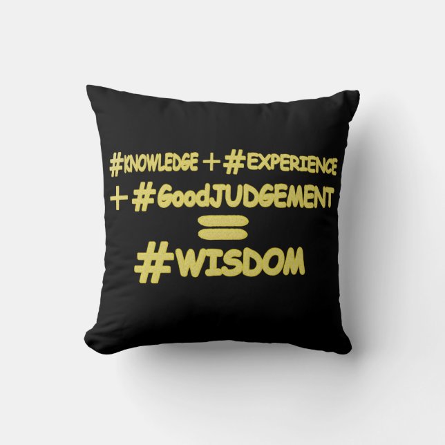 "WISDOM EQUATION" Niedliches Ausdrucksdesign. Jetz Kissen (Vorderseite)