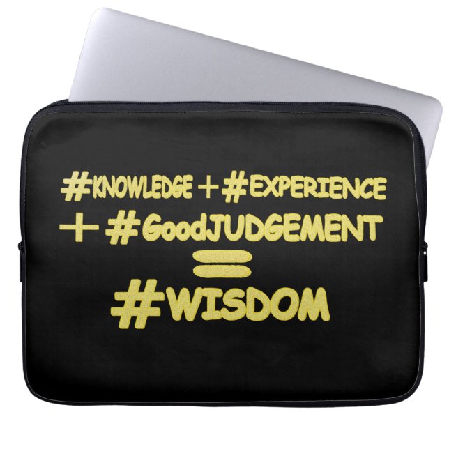 "WISDOM EQUATION" Niedliches Ausdrucksdesign. Jetz Laptopschutzhülle (Vorderseite)