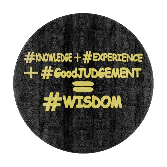 "WISDOM EQUATION" Niedliches Ausdrucksdesign. Jetz Schneidebrett (Vorderseite)