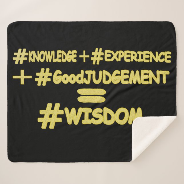 "WISDOM EQUATION" Niedliches Ausdrucksdesign. Jetz Sherpadecke (Vorderseite (Horizontal))