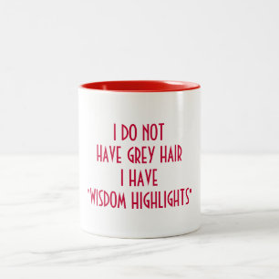 WISDOM HIGHLIGHTS KEINE GRAUHAARKAFFEE-TASSE ZWEIFARBIGE TASSE