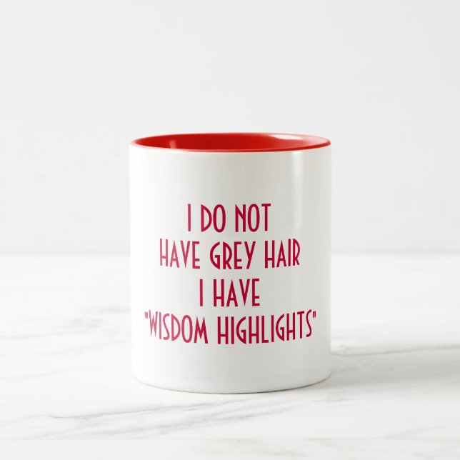 WISDOM HIGHLIGHTS KEINE GRAUHAARKAFFEE-TASSE ZWEIFARBIGE TASSE (Mittel)