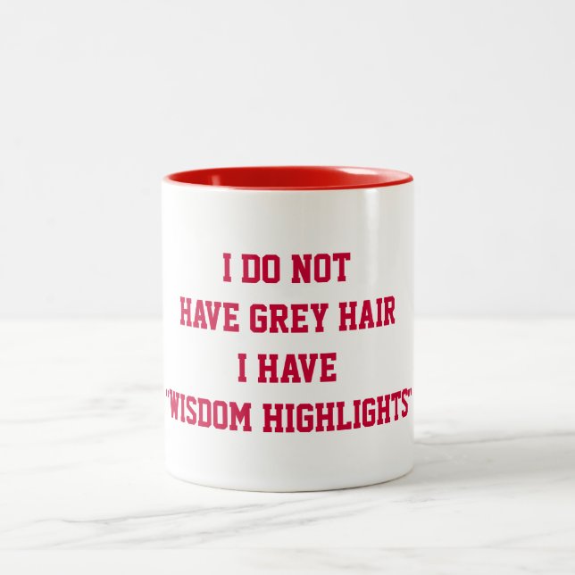 WISDOM HIGHLIGHTS KEINE GRAUHAARKAFFEE-TASSE ZWEIFARBIGE TASSE (Mittel)