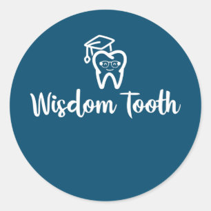 Wisdom tooth Dentist Dental hygienist Doctor Runder Aufkleber