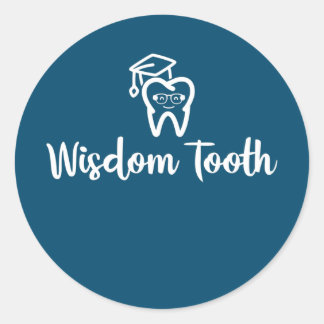 Wisdom tooth Dentist Dental hygienist Doctor Runder Aufkleber