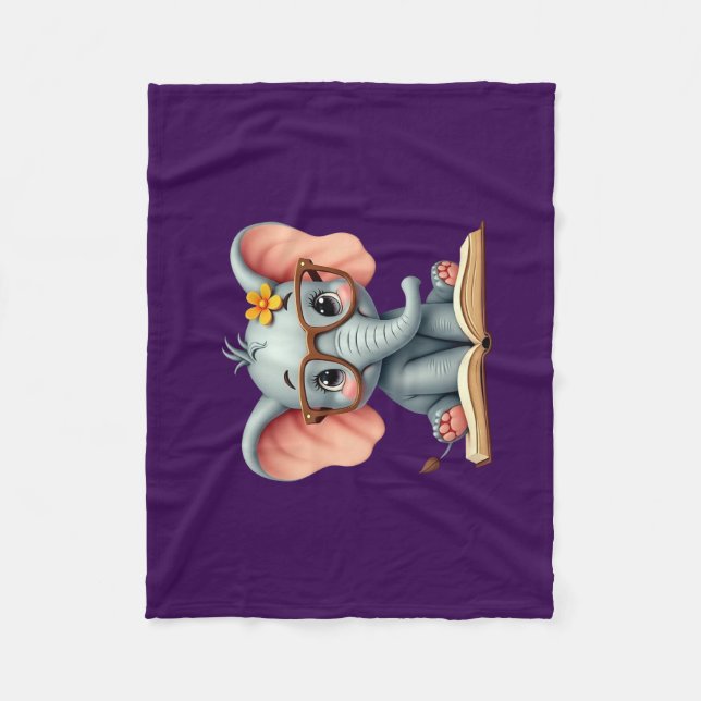 Wise Baby Elephant Fleecedecke (Vorderseite)
