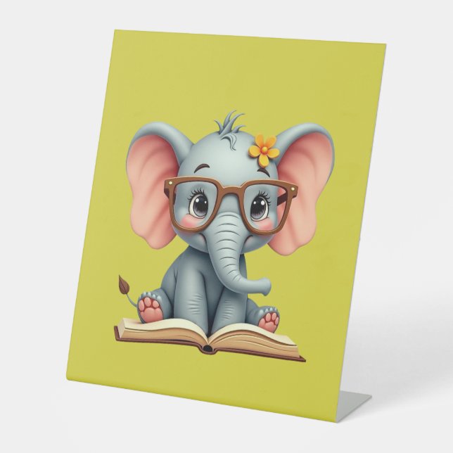Wise Baby Elephant Sockelschild (Vorderseite)
