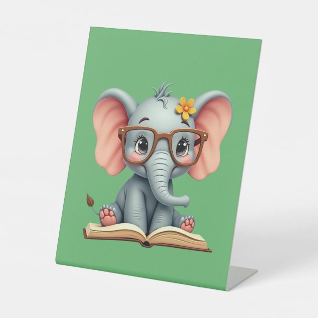 Wise Baby Elephant Sockelschild (Vorderseite)