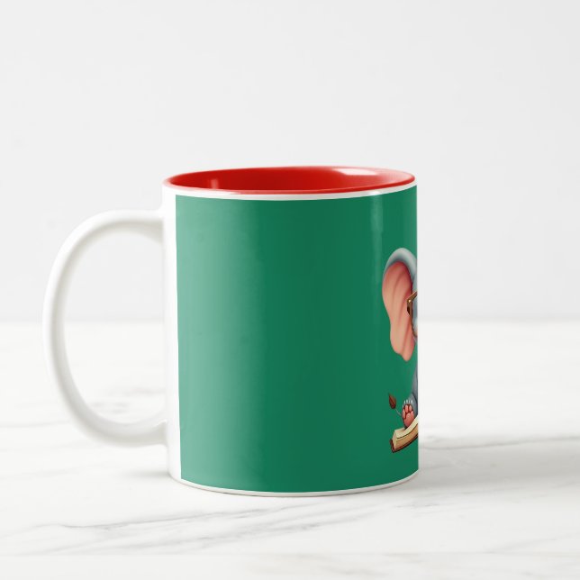 Wise Baby Elephant Zweifarbige Tasse (Links)