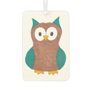 Wise Brown Owl Bird Hoot Animal Gift Autolufterfrischer