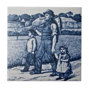 Wise Country Village Familienleben Antiquitätenre Fliese