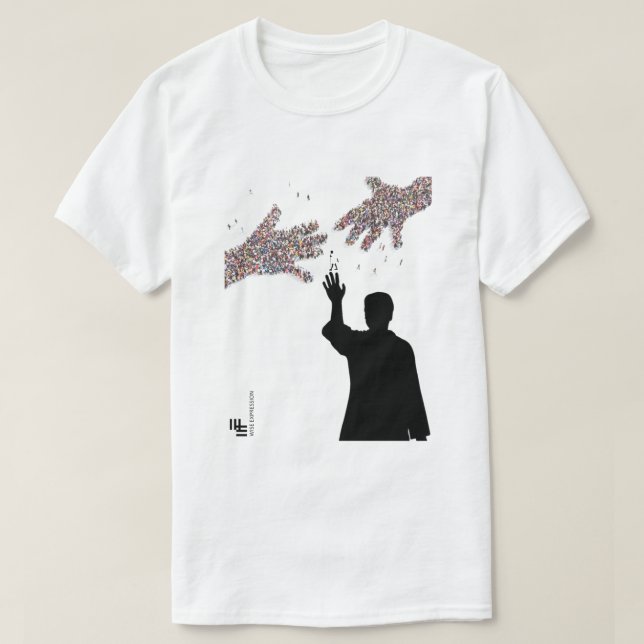 Wise Expression BHARAT JODO YATRA Gandhi T - Shirt (Design vorne)