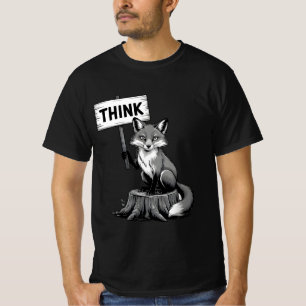 Wise Fox denkt Vintage Tierrechte T - Shirt