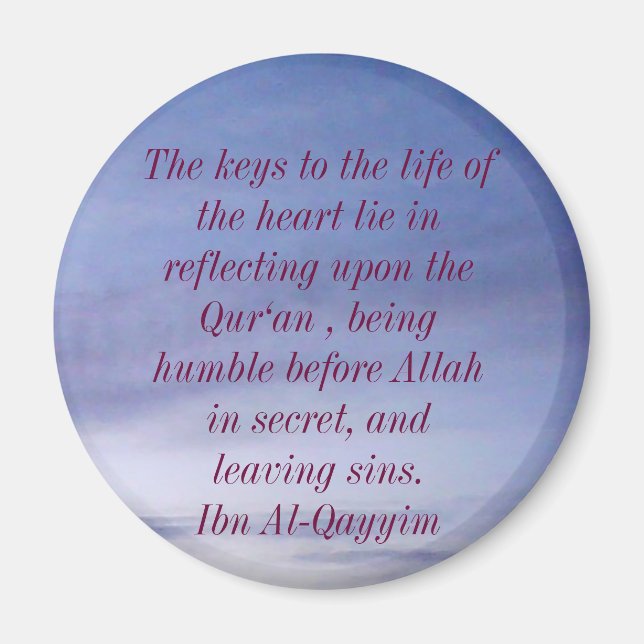 Wise Islamic Quote Magnet (Vorne)