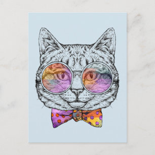 Wise Kitty Kat Postkarte