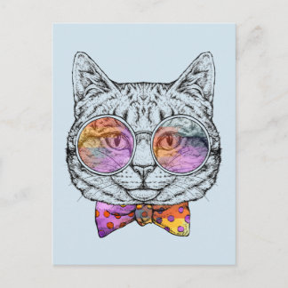 Wise Kitty Kat Postkarte