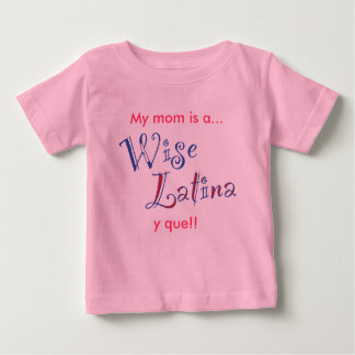 wise_latina_mom_tshirt_baby baby t-shirt