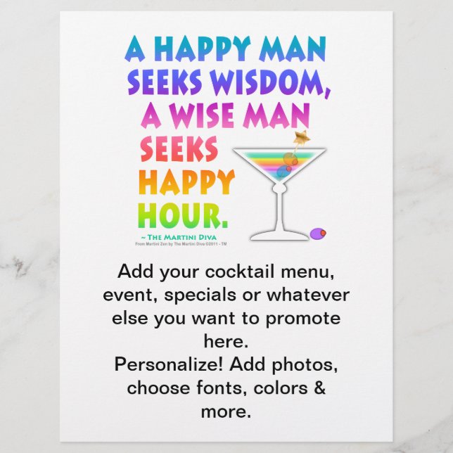 Wise Man sucht Happy Hour Beer Flyer (Vorne)