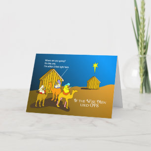 Wise Men Geocaching Christmas Card Dankeskarte