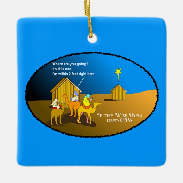Wise Men Geocaching Keramikornament (Vorderseite)