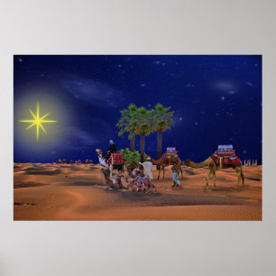 Wise Men Star Weihnachtsgrafik Poster