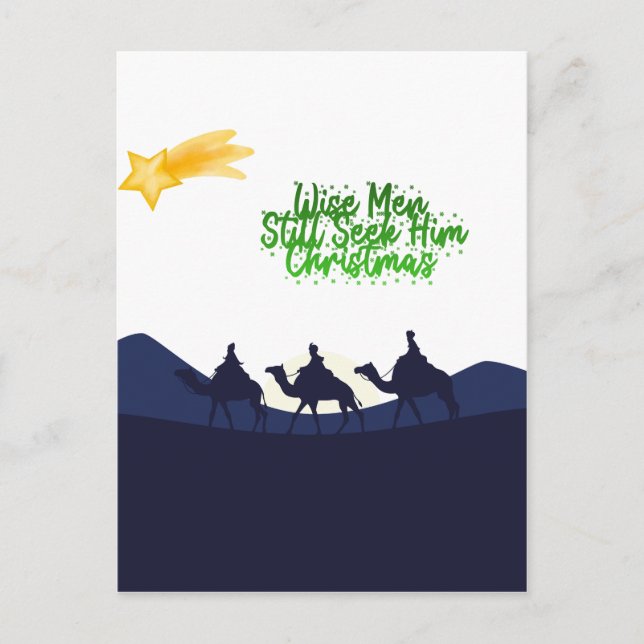 Wise Men Still Seek Him Christmas Postkarte (Vorderseite)