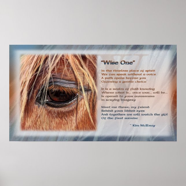 Wise One motivierend Poster, © Kim McElroy Poster (Vorne)