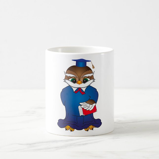 Wise Owl Abschluss Niedlich Scholar Bird Kaffeetasse (Von Creator hochgeladen)