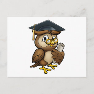 Wise Owl Graduate Character Postkarte