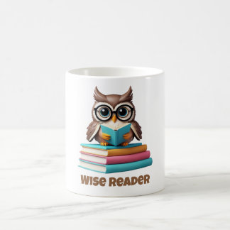 Wise Reader Owl Coffee Mug Gift Kaffeetasse