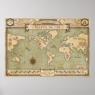 Wiseacres Zaubergerät - Mappa Mundi Poster