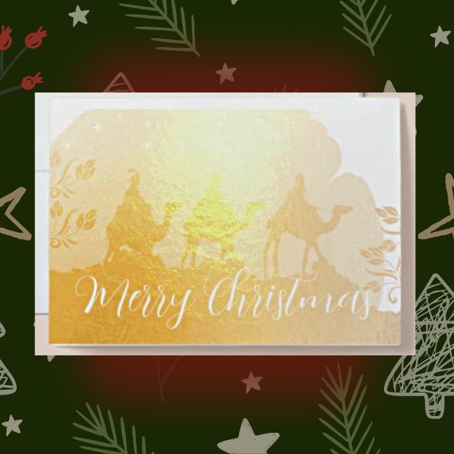 Wisemen Luxe Gold Christmas Foil Card Folienkarte (Von Creator hochgeladen)