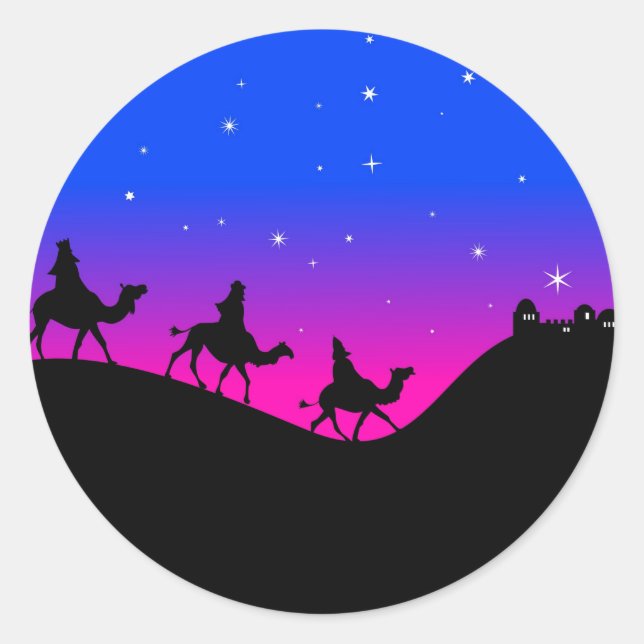 Wisemen Runder Aufkleber (Vorderseite)