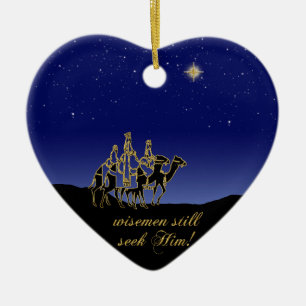 Wisemen suchen ihn noch Weihnachtsverzierung Keramik Ornament