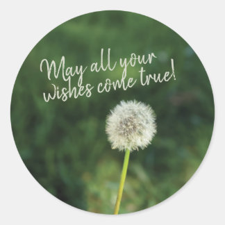 Wises Come True Dandelion Runder Aufkleber