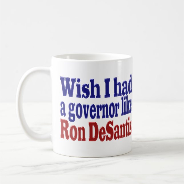 Wish hatte Governor Ron DeSantis roter blauer Halb Kaffeetasse (Links)