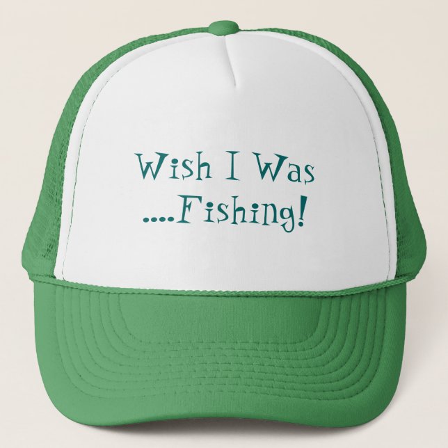 WISH I WAS FISHING! TRUCKERKAPPE (Vorderseite)
