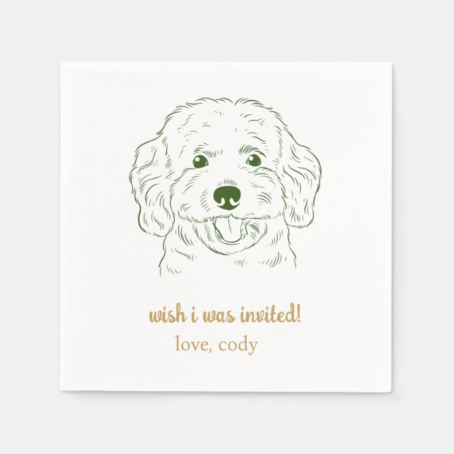Wish I was lud Pet Wedding Napkins Serviette (Vorderseite)