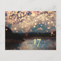 Wish Lanterns Dream Forest - Tischnummer Card