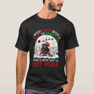 Wish Santa Publish Naughty List Proud Way Xmas Neu T-Shirt
