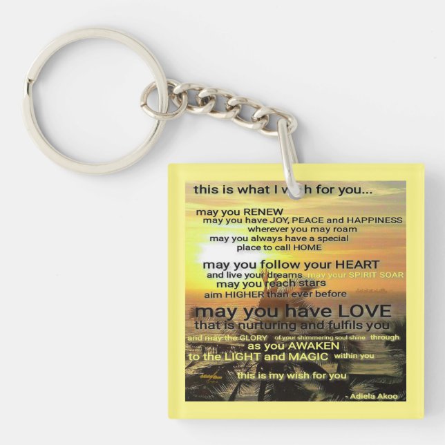 WISH-Schlüsselanhänger von Adiela Akoo Schlüsselanhänger (Vorderseite)