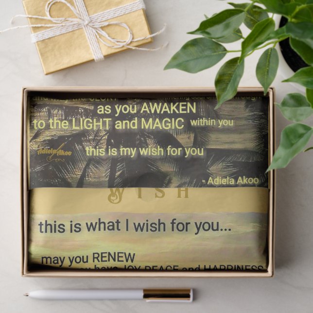 Wish Tissue Paper von Adiela Akoo Seidenpapier (Geschenk)