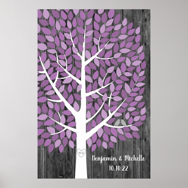 Wish Tree - 225 Leaf Guest Book Alternative Poster (Vorne)