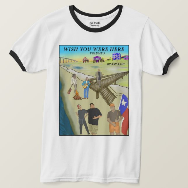 Wish You Were Here 3 Ringer T-Shirt (Design vorne)
