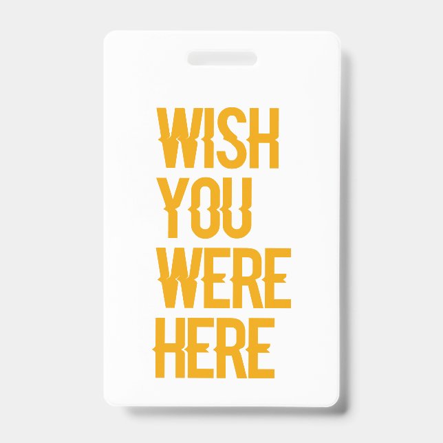 Wish You Were Here  Ausweis (Vorderseite)