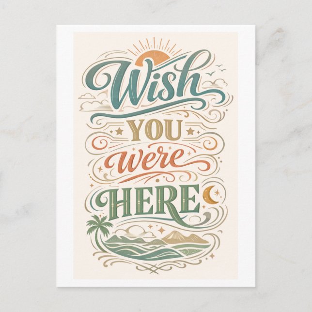 "Wish You Were Here" Postkarte (Vorderseite)