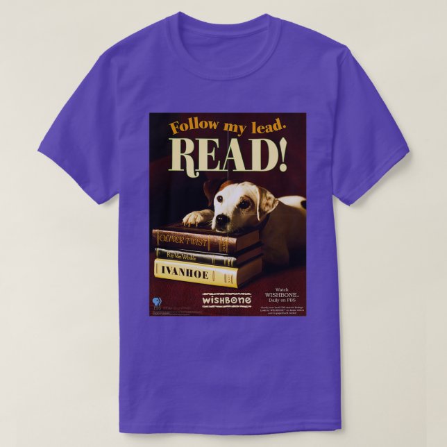 Wishbone dog READ  T-Shirt (Design vorne)
