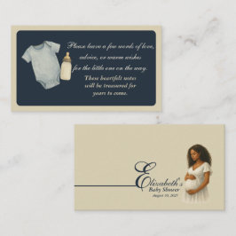 Wishes Card Boho Baby Shower Black Mom to be  Begleitkarte