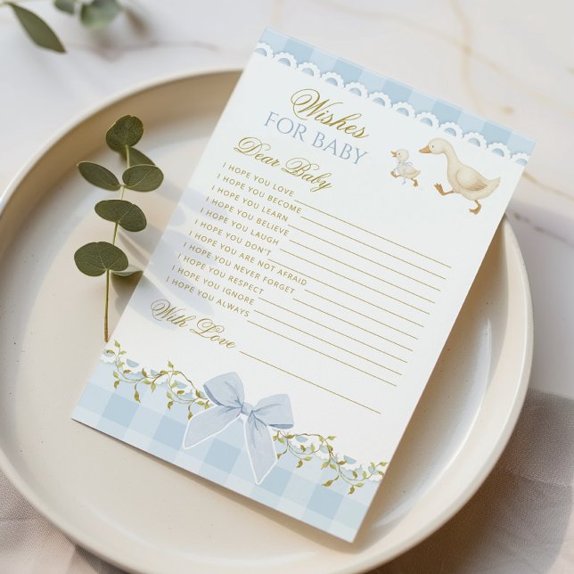 Wishes for Baby Silly Goose Blue Gingham Coquette (Von Creator hochgeladen)