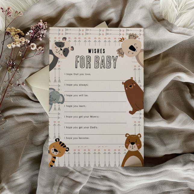 Wishes for Baby Woodland Animal Shower Keepsake (Von Creator hochgeladen)